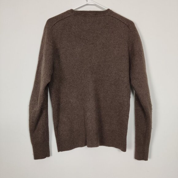 Kirkland Signature Men's Sweater New Size XL Brown Wool Cotton Business Casual - Picture 2 of 8